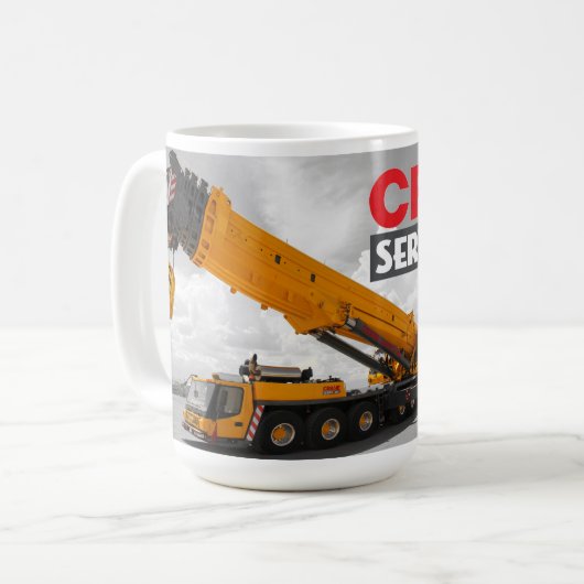 Enorme Kran-Tasse Kaffeetasse (Vorderseite Links)