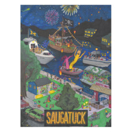 ENORME Saugatuck (Nacht) Baumwolltischdecke Tischdecke