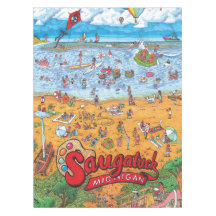 ENORME Saugatuck (Tag) Baumwolltischdecke