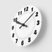 Enorme Zahlen schwarze Stunde mit Sekunden Runde Wanduhr (Winkel)