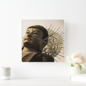 Enormer Buddha Quadratische Wanduhr (Zuhause)