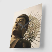 Enormer Buddha Quadratische Wanduhr (Winkel)