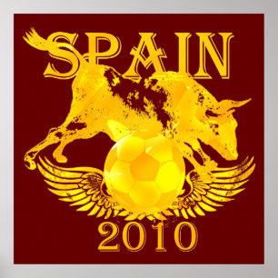 Enormer Plakatdruck Spaniens 2010 für Fußballfan Poster