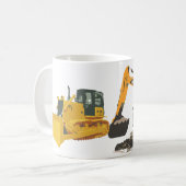 Enormer Schmutz-Bagger Kaffeetasse (Vorderseite Links)