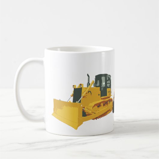 Enormer Schmutz-Bagger Kaffeetasse (Links)