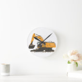 Enormer Schmutz-Bagger Runde Wanduhr (Zuhause)