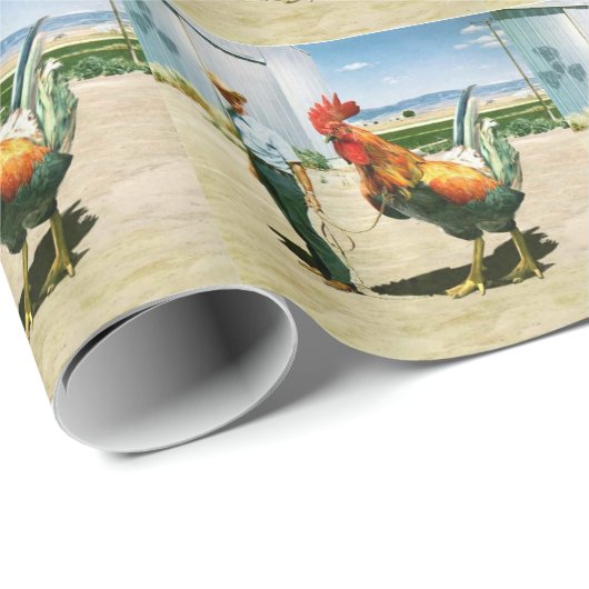 Enormes Hahn-Packpapier Geschenkpapier (Rolleneckpunkt)