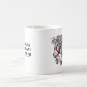 Enormes Herz nach innen Kaffeetasse (Mittel)