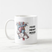 Enormes Herz nach innen Kaffeetasse (Links)