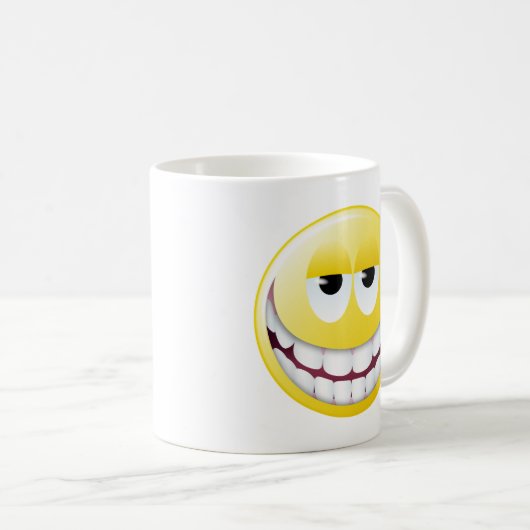 Enormes Lächeln-Gesicht Kaffeetasse (VorderseiteRechts)