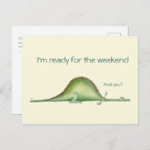 Enormous Dragon Resting Fantasy Illustration card Postkarte (Vorne/Hinten)