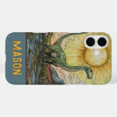 Enormous Green Dinosaurier Illustration Case-Mate iPhone Hülle (Rückseite (Horizontal))