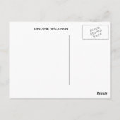 ENOSHA. WISCONSIN POSTKARTE (Rückseite)