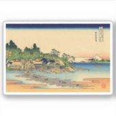 Enoshima in der Provinz Sagami Aufkleber (Vorderseite)