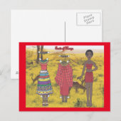 Enoti of Kenya Paper Doll Postcard Postkarte (Vorne/Hinten)