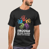Enough End Gun Violence Protect Our Children Orang T-Shirt (Vorderseite)