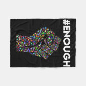 Enough Resist Fist Peace Liebe Anti Gun Gewalt Fleecedecke (Vorderseite (Horizontal))