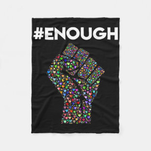Enough Resist Fist Peace Liebe Anti Gun Gewalt Fleecedecke