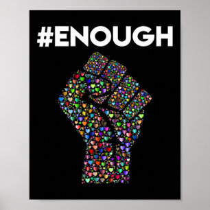 Enough Resist Fist Peace Liebe Anti Gun Gewalt Poster