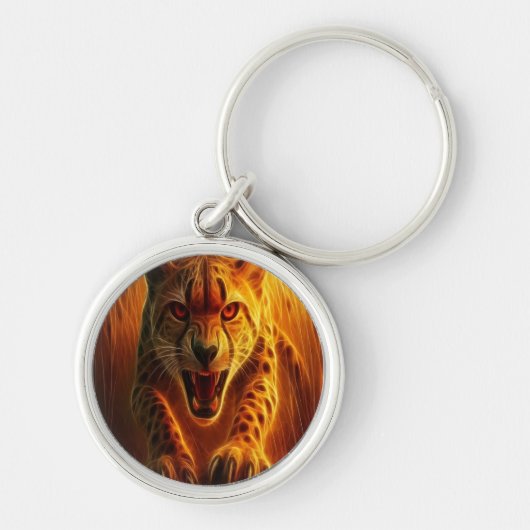 Enraged Cheetah Keychain Schlüsselanhänger (Vorne)
