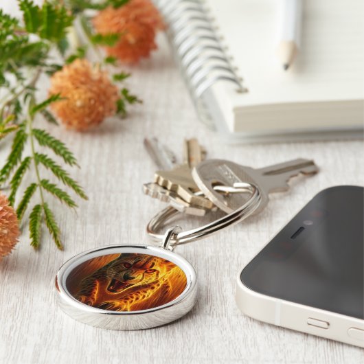 Enraged Cheetah Keychain Schlüsselanhänger (Seite)