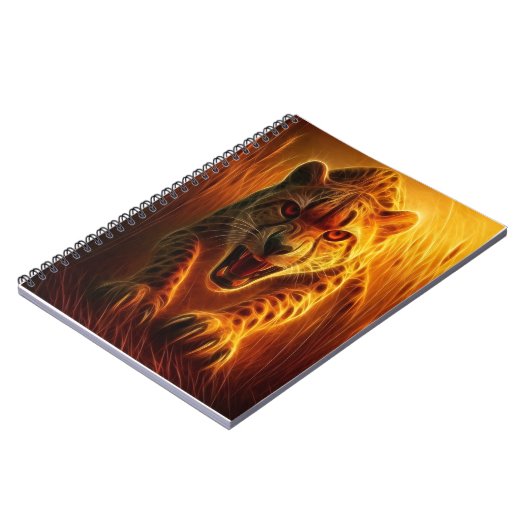Enraged Cheetah Notebook Notizblock (Linke Seite)
