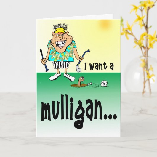 Enraged Golfer Karte (Gelbe Blume)