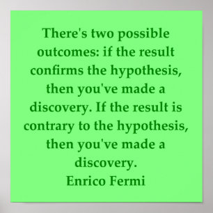 Enrico fermi Zitat Poster