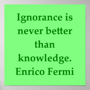Enrico fermi Zitat Poster