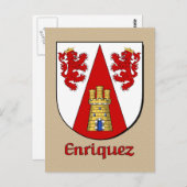 Enriquez Familie Heraldic Shield Postkarte (Vorne/Hinten)