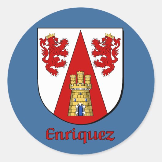 Enriquez Familie Schild Aufkleber (Vorderseite)