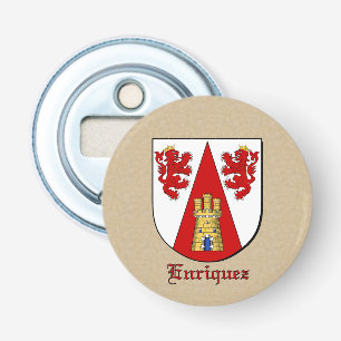 Enriquez Heraldic Arms on Parchstyle Back Flaschenöffner
