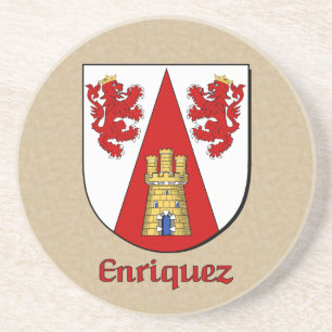 Enriquez Heraldic Shield Sandstein Untersetzer