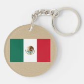 Enriquez Historischer Schild mit Flagge Mexikos Schlüsselanhänger (Rückseite)