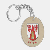 Enriquez Historischer Schild mit Flagge Spaniens Schlüsselanhänger (Vorderseite links)