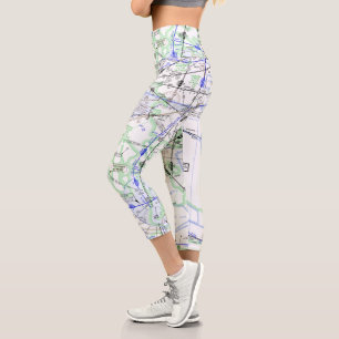 Enroute-Flugkarte Capri-Leggings Capri Leggings