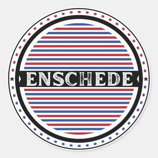 Enschede City Pride Emblem – Dutch Identity Runder Aufkleber (Vorderseite)