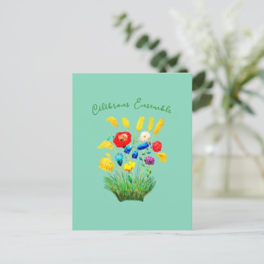 Ensemble Célébrons - Vintage Einladung (Stehend Vorderseite)