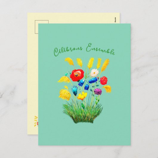 Ensemble Célébrons - Vintage Einladung (Vorne/Hinten)