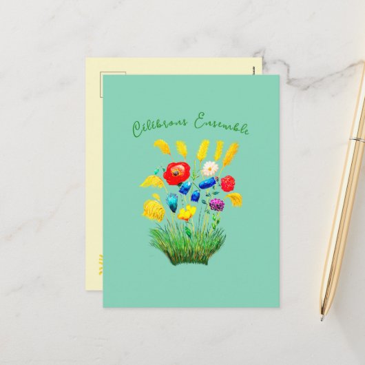 Ensemble Célébrons - Vintage Einladung (Vorderseite/Rückseite Beispiel)