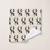 Ensemble de Linge de Bain - Abstrait Dual Face Badhandtuch Set (Waschlappen)