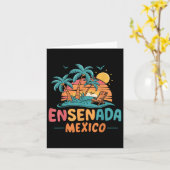 Ensenada Mexico Tropical Sunset Beach Souvenir Vac Karte (Gelbe Blume)