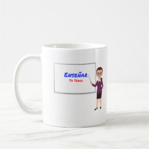 Enseñar - spanische Lehrer-Tasse Kaffeetasse