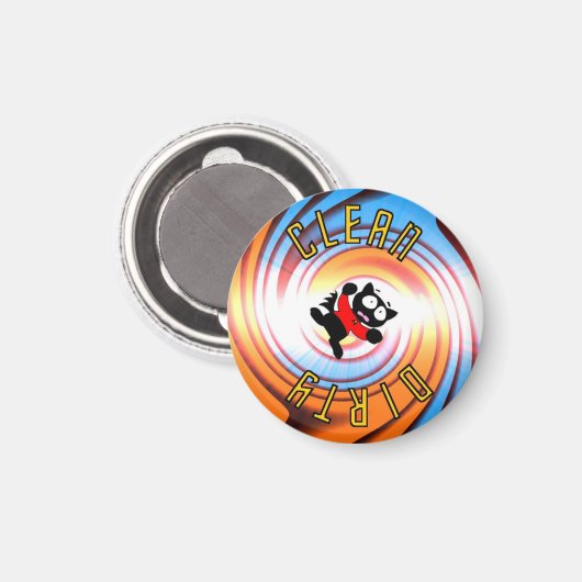 Ensign Fraidy Clean Dirty Vortex Geschirrspüler Ma Magnet (Vorderseite/Rückseite)