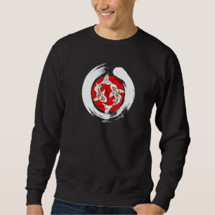 Enso Circle Koi Fish Japanisch Art Ukiyo-E Yin Yan Sweatshirt