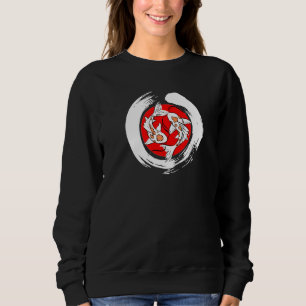 Enso Circle Koi Fish Japanisch Art Ukiyo-E Yin Yan Sweatshirt