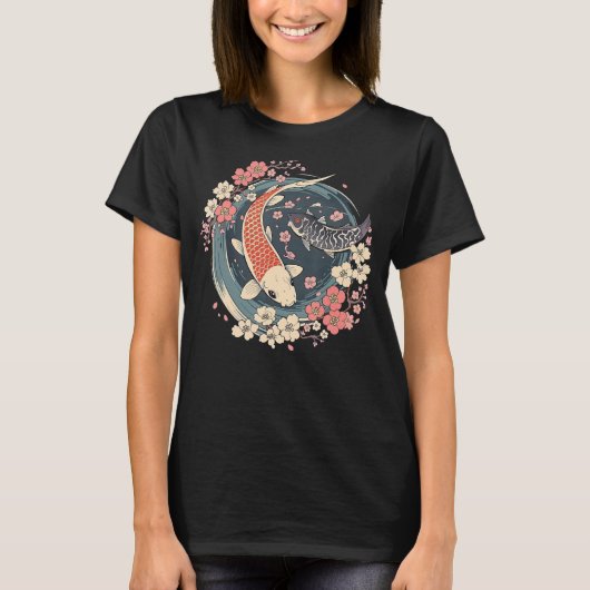 Enso circle Koi Fish Pond T-Shirt (Vorderseite)