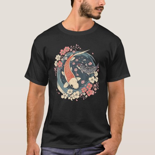 Enso circle Koi Fish Pond T-Shirt (Vorderseite)