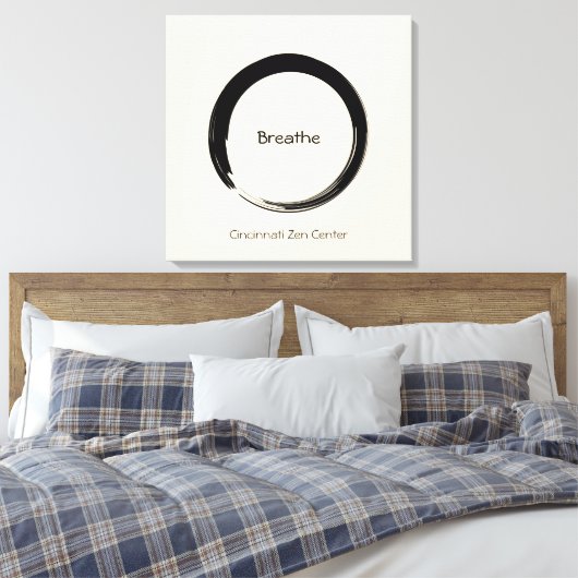 Enso Circle Leinwanddruck (Insitu (Schlafzimmer))