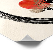Enso Circle und Bonsai Tree auf Leinwand Poster (Ecke)